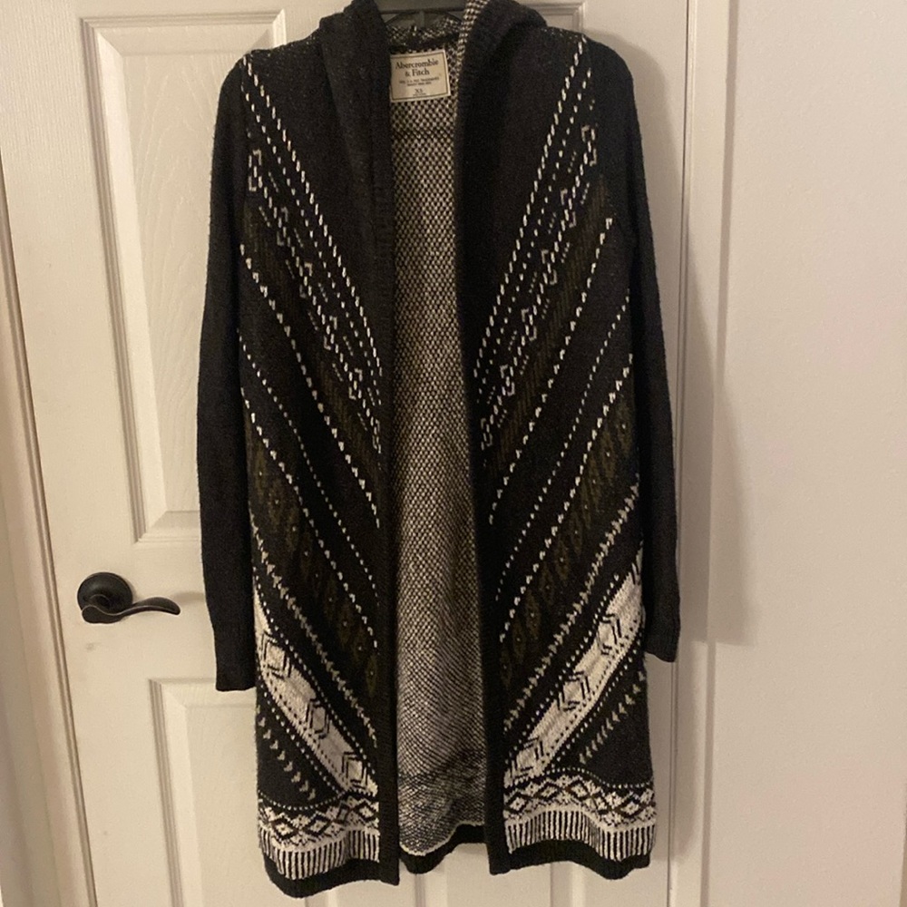 Long Abercrombie hooded sweater.